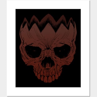 Skull - Red Posters and Art